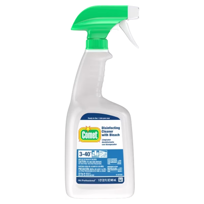 Comet Fresh Scent All Purpose Cleaner Disinfectant 32 FLOZ Multi Surface RTU Bleach 8/Case