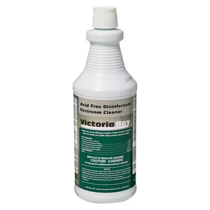Victoria Bay Acid Free Disinfectant Restroom Cleaner 32 FLOZ 12/Case