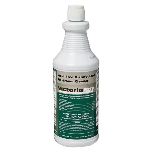 Victoria Bay Acid Free Disinfectant Restroom Cleaner 32 FLOZ 12/Case