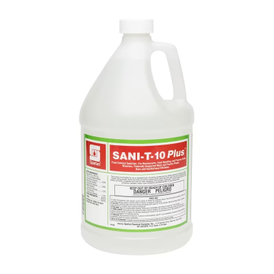Sani-T-10 Plus® Unscented Food Service Sanitizer 1 GAL Multi Surface Food Contact Neutral RTU Quat 4/Case