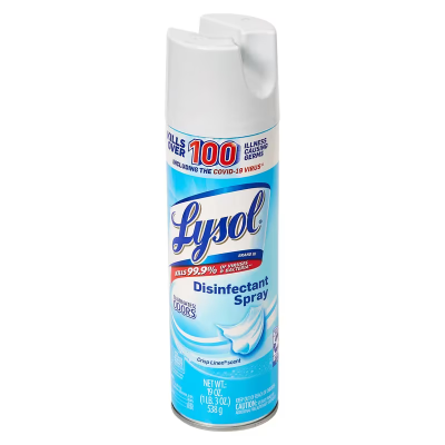 Lysol® Crisp Linen One-Step Disinfectant 19 FLOZ Multi Surface Aerosol Germicidal 12/Case