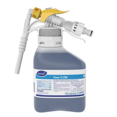 Virex® II 256 Mint One-Step Disinfectant Deodorizer 1.5 L Multi Surface Liquid RTD Quat 2/Case
