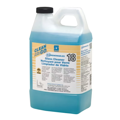 BioRenewables® 18 Waterfall Glass Cleaner 2 L Multi Surface Alkaline Concentrate Bio-Based Cog 4/Case