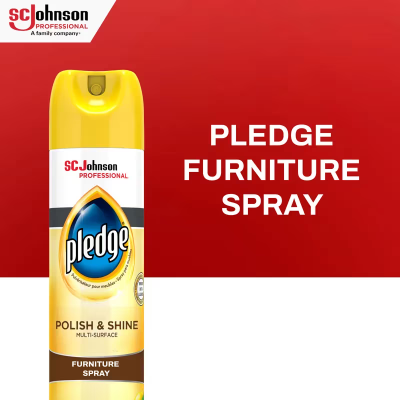 Pledge® Lemon Dust & Allergen Furniture Cleaner 14.2 FLOZ Multi Surface Aerosol 6/Case