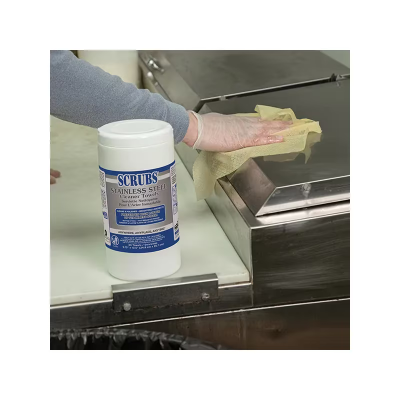 Scrubs® Stainless Steel Cleaner Wipe 6/Case
