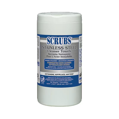 Scrubs® Stainless Steel Cleaner Wipe 6/Case