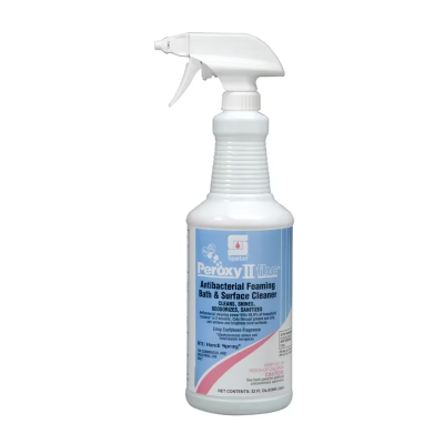 Peroxy II fbc® Caribbean Fragrance Restroom Cleaner One-Step Disinfectant 1 QT Multi Surface Acidic RTU Hydrogen Peroxide Antibacterial 12/Case