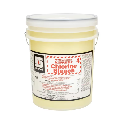 Clothesline Fresh® Chlorine Bleach 4 Mild Scent Laundry Bleach 5 GAL Alkaline Liquid 1/Pail