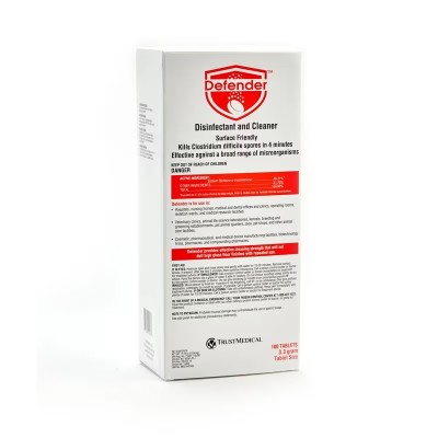 Defender® Mild Scent Disinfectant Cleaner Multi Surface Tablet Sporicidal 100 Count/Pack 5 Packs/Case 500 Count/Case