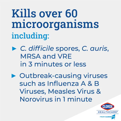 Clorox Healthcare® Bleach Germicidal Floral One-Step Disinfectant Multi Surface Wipe 150 Count/Pack 6 Packs/Case