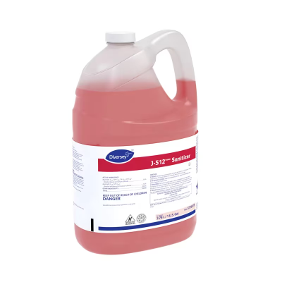 J-512 Food Service Sanitizer 1 GAL Multi Surface Liquid Concentrate Quat Kosher 4/Case