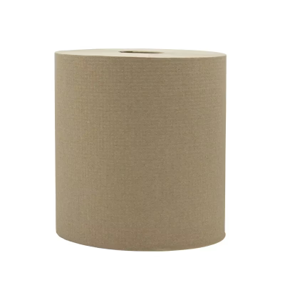 Victoria Bay Roll Paper Towel 7.88IN X800FT 1PLY Recycled Paper Kraft Hardwound Embossed Universal 6 Rolls/Case