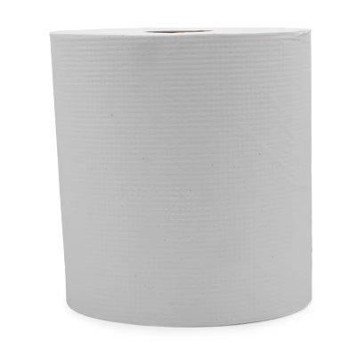 Victoria Bay Roll Paper Towel 7.9IN X800FT 1PLY Recycled Paper White Hardwound Embossed Universal 6 Rolls/Case