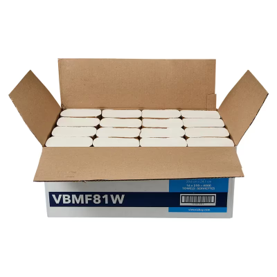 Victoria Bay Folded Paper Towel 9.5X8.11 IN 1PLY Virgin Paper Multifold Embossed 250 Sheets/Pack 16 Packs/Case 77 Cases/Pallet