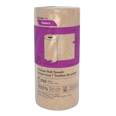 Cascades PRO Select® Household & Kitchen Roll Paper Towel Kraft 250 Sheets/Pack 12 Packs/Case 3000 Sheets/Case