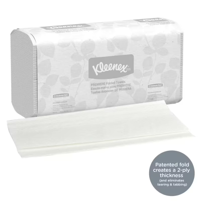 Kleenex® ScottFold Folded Paper Towel 7.8X12.4 IN White 120 Sheets/Pack 25 Packs/Case 3000 Sheets/Case