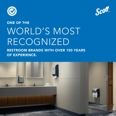 Scott® Essential Toilet Paper Dispenser 11X7.63X6 IN Wall Mount Black 2-Roll Coreless 1/Each