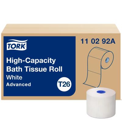 Tork Advance Toilet Paper & Tissue Roll T26 3.75X3.77 IN 312.5 FT 2PLY High Capacity 1000 Sheets/Roll 36 Rolls/Case