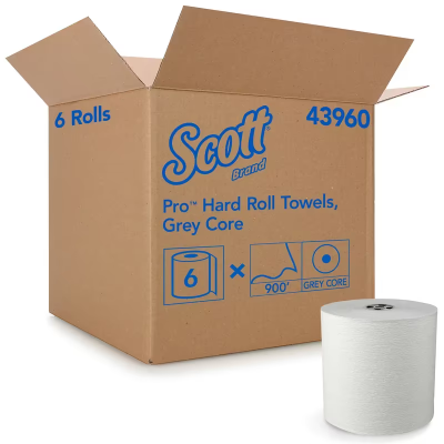 Scott® Roll Paper Towel MOD 7.5IN X900FT White Hardwound Core 1.75IN Core Diameter 6 Rolls/Case