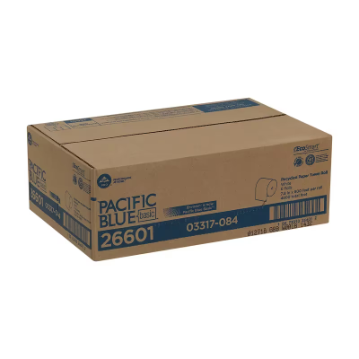 Pacific Blue Basic Roll Paper Towel 7.87IN X800FT 1PLY White Standard Roll EPA Indicator 6 Rolls/Case
