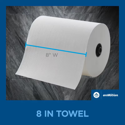 enMotion® Roll Paper Towel Flex 8X8.2 IN 550 FT 1PLY White Standard Roll 6.7IN Roll 6 Rolls/Case