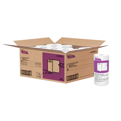 Cascades PRO Household & Kitchen Roll Paper Towel Jumbo 2PLY 250 Sheets/Pack 12 Packs/Case 3000 Sheets/Case