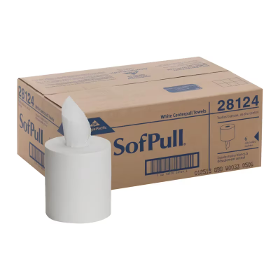 Sofpull® Roll Paper Towel 14.8X7.8 IN 1PLY White Centerpull 324 Sheets/Roll 6 Rolls/Case 1944 Sheets/Case