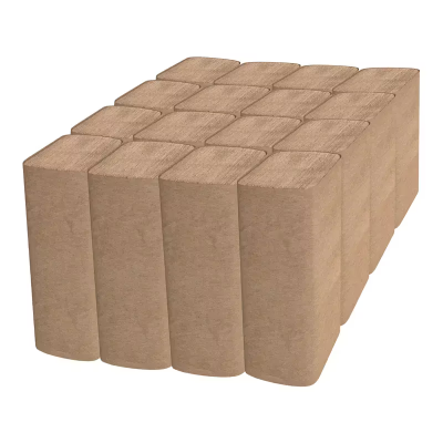 Cascades PRO Folded Paper Towel 9.125X10.25 IN Kraft Single Fold 250 Sheets/Pack 16 Packs/Case 4000 Sheets/Case