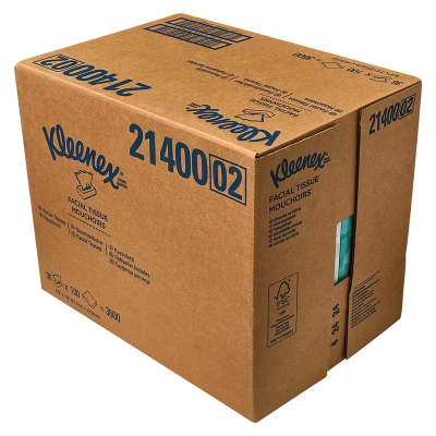 Kleenex® Professional Facial Tissue 8.3X7.8 IN 2PLY White Flat Box 100 Sheets/Pack 36 Packs/Case 3600 Sheets/Case