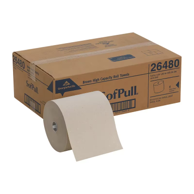 Sofpull® Roll Paper Towel 7.8X7.87 IN 1000 FT 1PLY Kraft Hardwound 7.8IN Roll 6 Rolls/Case