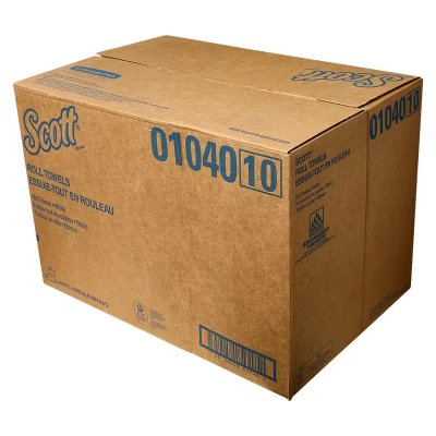 Scott® Roll Paper Towel 8X8 IN 800 FT White Hardwound Core 800 Sheets/Roll 12 Rolls/Case 9600 Sheets/Case