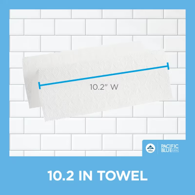 Pacific Blue Ultra™ Folded Paper Towel 10.2X10.8 IN 1PLY White 1/2 Fold 220 Sheets/Pack 10 Packs/Case 2200 Sheets/Case