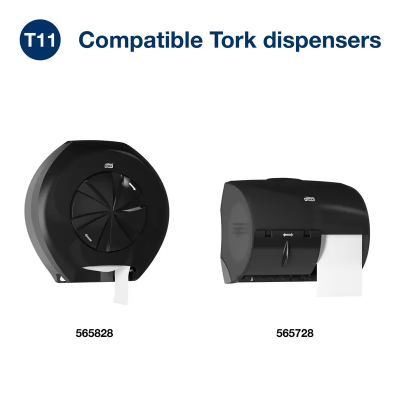 Tork OptiCore® Toilet Paper & Tissue Roll T11 4X3.75 IN 266.667 FT 2PLY White Premium Embossed 800 Sheets/Roll 36 Rolls/Case