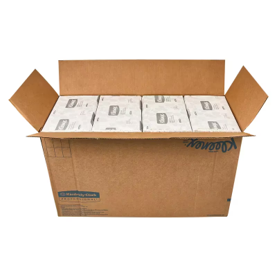 Kleenex® Folded Paper Towel 10.12X13.15 IN White C-Fold 150 Sheets/Pack 16 Packs/Case 2400 Sheets/Case