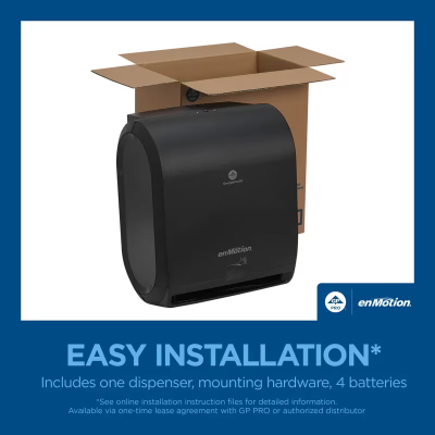 enMotion® Paper Towel Dispenser 9.5X14.7X17.3 IN Wall Mount Black 1-Roll Touchless Automatic 10IN Roll 1/Case