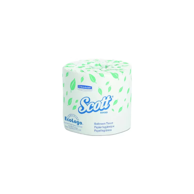 Scott® Essential Toilet Paper & Tissue Roll 4X4 IN 1PLY White Core Standard (SRB) 1210 Sheets/Roll 80 Rolls/Case