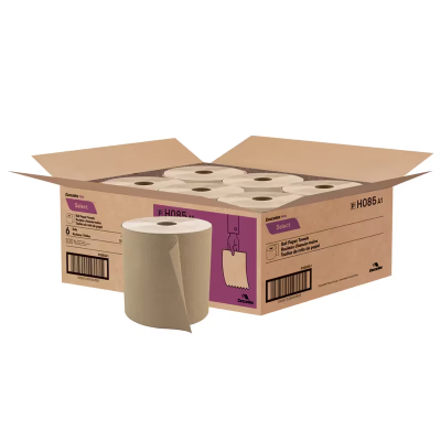 Cascades PRO Roll Paper Towel 7.8IN 800 FT Kraft Embossed Standard Roll 2IN Core Diameter 6 Rolls/Case