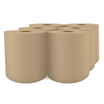 Cascades PRO Roll Paper Towel 7.8IN 800 FT Kraft Embossed Standard Roll 2IN Core Diameter 6 Rolls/Case