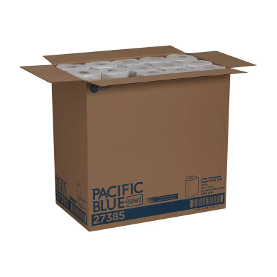 Pacific Blue Select Household & Kitchen Roll Paper Towel 8.8X11 IN 2PLY White 85 Sheets/Roll 30 Rolls/Case