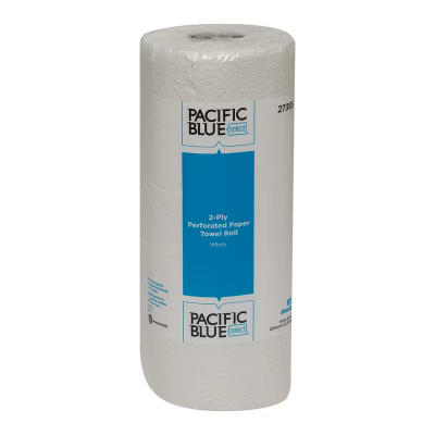 Pacific Blue Select Household & Kitchen Roll Paper Towel 8.8X11 IN 2PLY White 85 Sheets/Roll 30 Rolls/Case