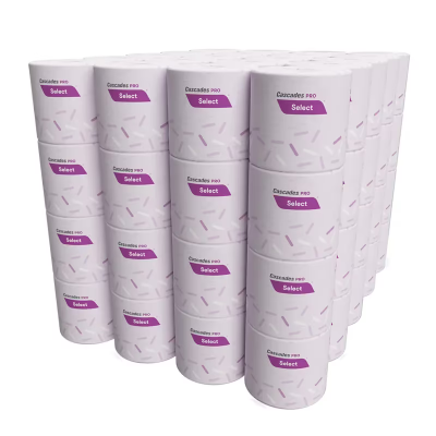 Cascades PRO Pro Select Toilet Paper & Tissue Roll 2PLY White 500 Sheets/Roll 80 Rolls/Case