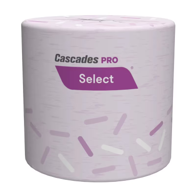 Cascades PRO Pro Select Toilet Paper & Tissue Roll 2PLY White 500 Sheets/Roll 80 Rolls/Case