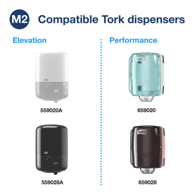 Tork Basic Roll Paper Towel M2 11.8X9 IN 590 FT 2PLY White Centerfeed Refill 600 Sheets/Roll 6 Rolls/Case