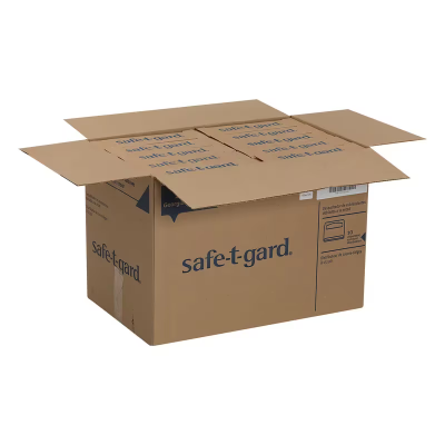 Safe-T-Gard® Toilet Paper & Seat Cover Dispenser 11.75X2.5 IN Black 1/2 Fold 1/Each