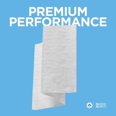 Pacific Blue Ultra™ Folded Paper Towel 10.8X8 IN 1PLY White 1/2 Fold 260 Sheets/Pack 10 Packs/Case 2600 Sheets/Case