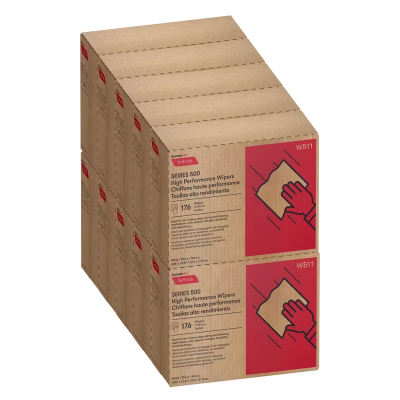 Cascades PRO Cleaning Wipe 9.25X12.5 IN PP White Multifold High Performance Pop-Up 1760/Case