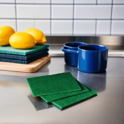 Scouring Pad 4.5X6 IN Medium Duty Synthetic Fiber Green 60/Box