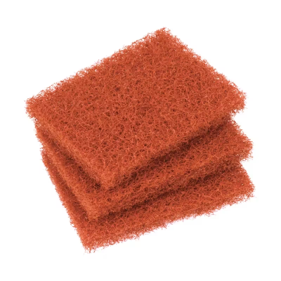 Scotch-Brite™ 746 Griddle Pad 4X4 IN Heavy Duty Fiber Orange Rectangle Reusable Quick Clean Dishwasher Safe 15/Case