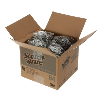 Scotch-Brite™ 84 Scrubber 1.75 OZ Heavy Duty Stainless Steel Gray 12/Case