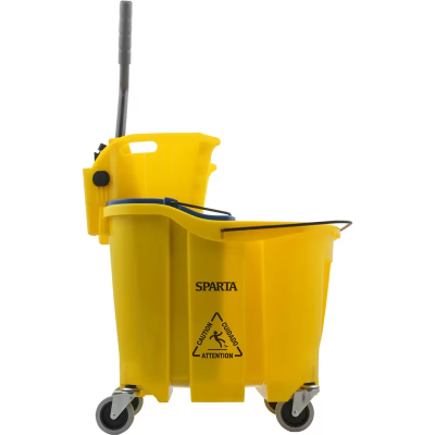 Mop Bucket & Wringer 35 QT PP Side Press Dirty Water 1/Each